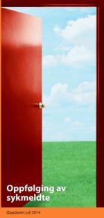 NAVs brosjyre om oppfølging av sykmeldte. Foto.